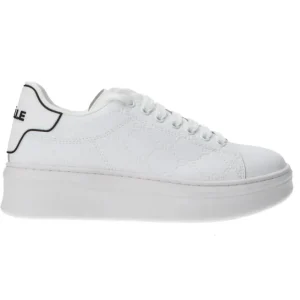 Gaelle Paris Donna Sneakers | Sneakers-Addict in action leather Bianco nero monogram
