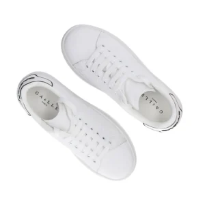 Gaelle Paris Donna Sneakers | Sneakers-Addict in action leather Bianco nero monogram