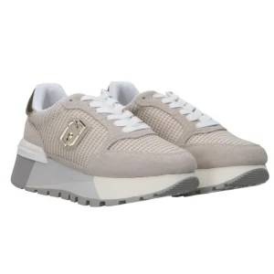 Liu Jo Donna Sneakers-Amazing 25 platform mesh suede Beige