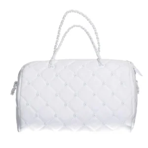Gaelle Paris Donna Borse A Mano-Bauletto in ecopelle con borchie gbda3154 Bianche