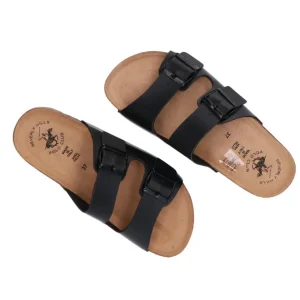 Polo Club Donna Sandali-Berry doppia fibbia platform Nero