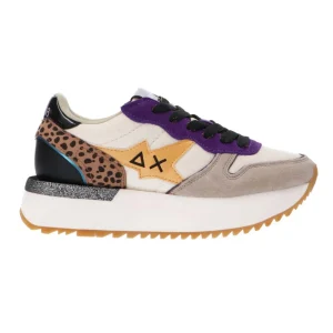 Sun 68 Donna Sneakers-Big Ally glitter stargirl mix Z44217 Z44218 Bianco