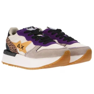 Sun 68 Donna Sneakers-Big Ally glitter stargirl mix Z44217 Z44218 Bianco