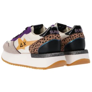 Sun 68 Donna Sneakers-Big Ally glitter stargirl mix Z44217 Z44218 Bianco