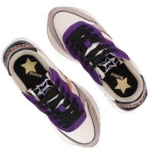 Sun 68 Donna Sneakers-Big Ally glitter stargirl mix Z44217 Z44218 Bianco