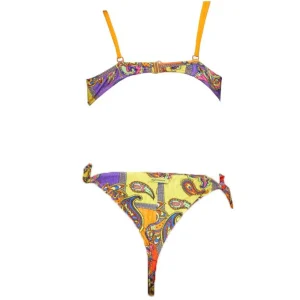 4giveness Donna Costume-Bikini balconcino e slip Multicolore