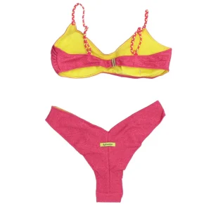 4giveness Donna Costume-Bikini top e slip FGBW3582 Fucsia