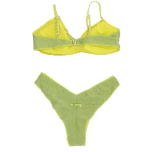 4giveness Donna Costume-Bikini top e slip FGBW3582 Verde