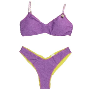 4giveness Donna Costume-Bikini top e slip FGBW3582 Viola