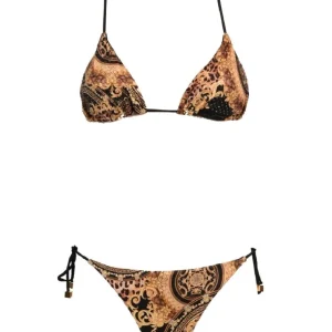 4giveness Donna Costume-Bikini triangolo e slip FGBW3785 Nero