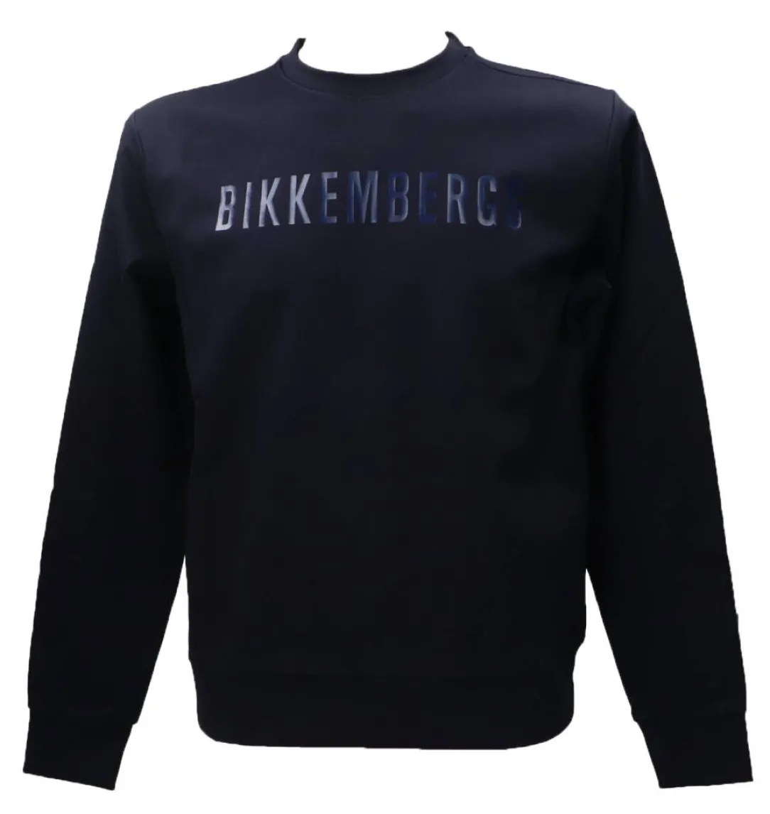 bkk_felpa_blu_0.webp Bikkembergs Uomo Felpe-BKK FELPA Blu