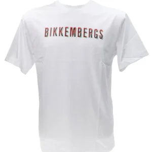 Bikkembergs Uomo T-Shirt-BKK T-SHIRT Bianco Rosso MT
