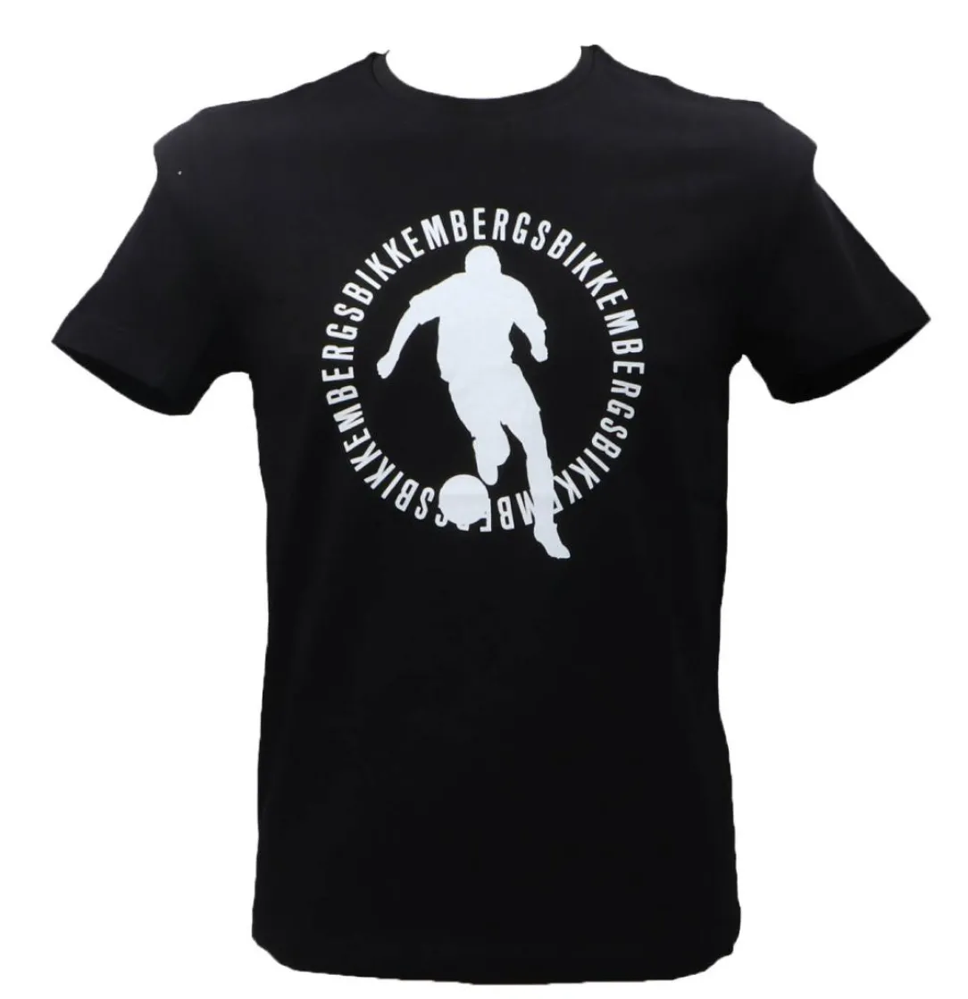 bkk_tshirt_nero_bianco_0.webp Bikkembergs Uomo T-Shirt-BKK T-SHIRT Nero Bianco