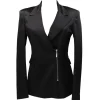 Jaycì Donna Giacca-BLAZER IN RASO Nero Nero