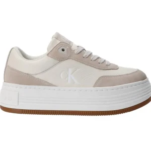 Calvin Klein Donna Sneakers-BOLD FLATF LOW LACE TUMB Bianco