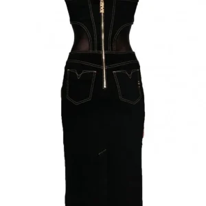 Versace Donna Vestiti-BUCKLE D STR SLOUCHY28 Nero Denim