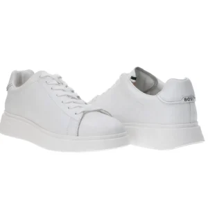 Boss Uomo Sneakers-Bulton runn leather Bianco