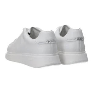 Boss Uomo Sneakers-Bulton runn leather Bianco