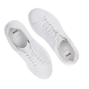 Boss Uomo Sneakers-Bulton runn leather Bianco
