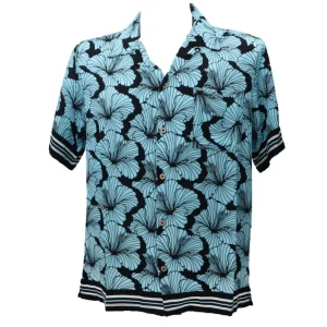 4giveness Abbigliamento Camicia-CAMICIA STAMPA VISCOSA Azzurro
