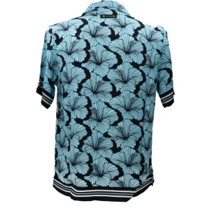 4giveness Abbigliamento Camicia-CAMICIA STAMPA VISCOSA Azzurro