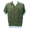 4giveness Abbigliamento Camicia-CAMICIA STAMPA VISCOSA Verde