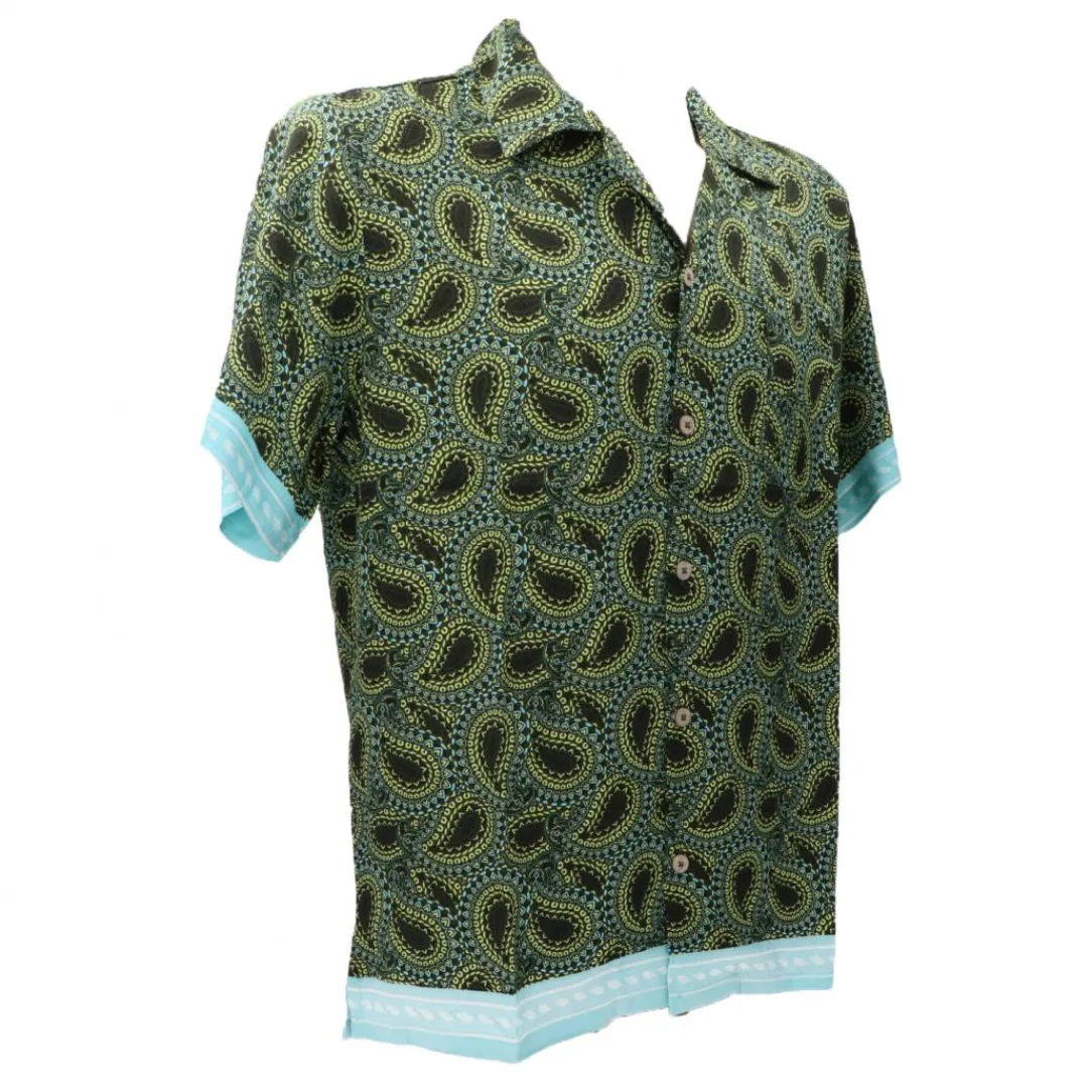 camicia_stampa_viscosa_ve_1.webp 4giveness Abbigliamento Camicia-CAMICIA STAMPA VISCOSA Verde