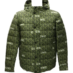 Cnc Costume National Abbigliamento Giubbotti-CAPOSPALLA PIUMINO CNC Verde Logato