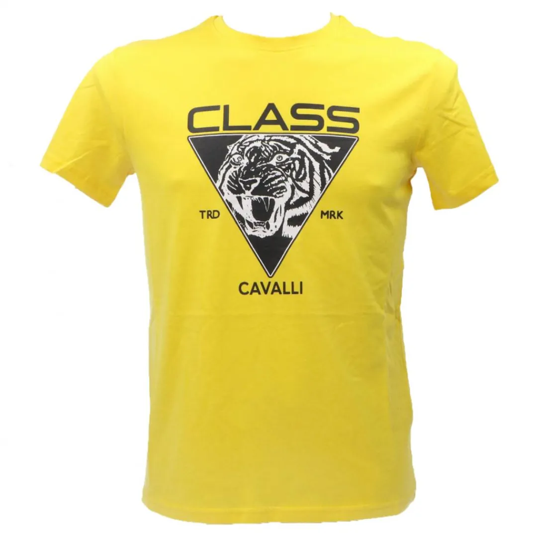 cavalli_class_tshirt_gial_0-1.webp Just Cavalli Uomo T-Shirt-CAVALLI CLASS T-SHIRT Giallo