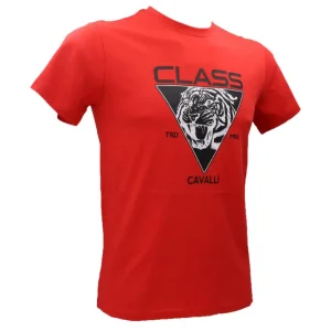 Just Cavalli Uomo T-Shirt-CAVALLI CLASS T-SHIRT Rosso