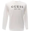 Guess Uomo T-Shirt-CN LONG TEE Bianco
