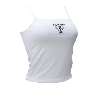 Guess Donna Top-COLETTE TANK TOP Bianco