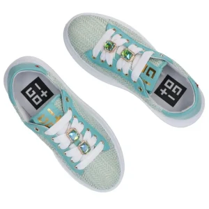 Gio Più Donna Sneakers-COMBI INTRECCIO RAFIA Verde acqua