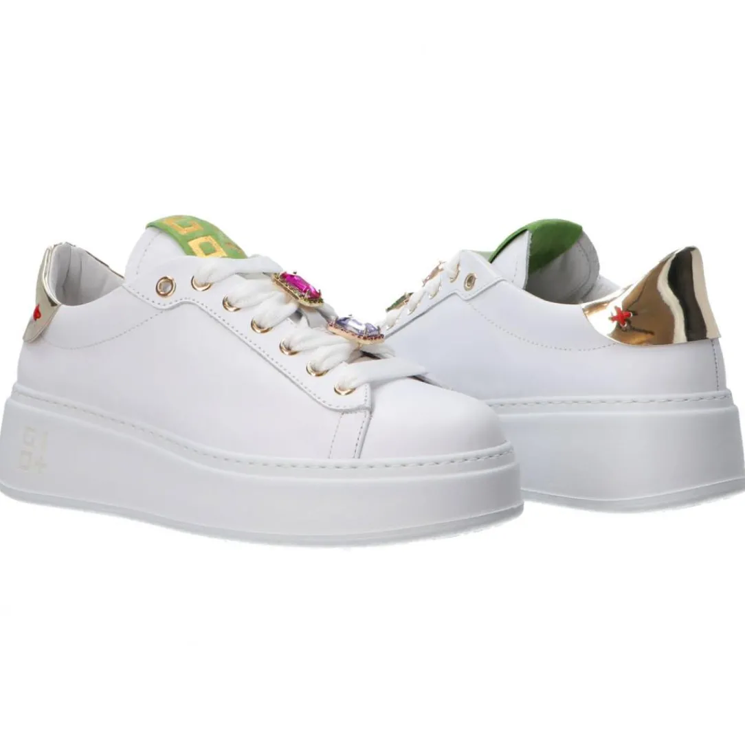 combi_strass_oro_2.webp Gio Più Donna Sneakers-Combi strass Oro