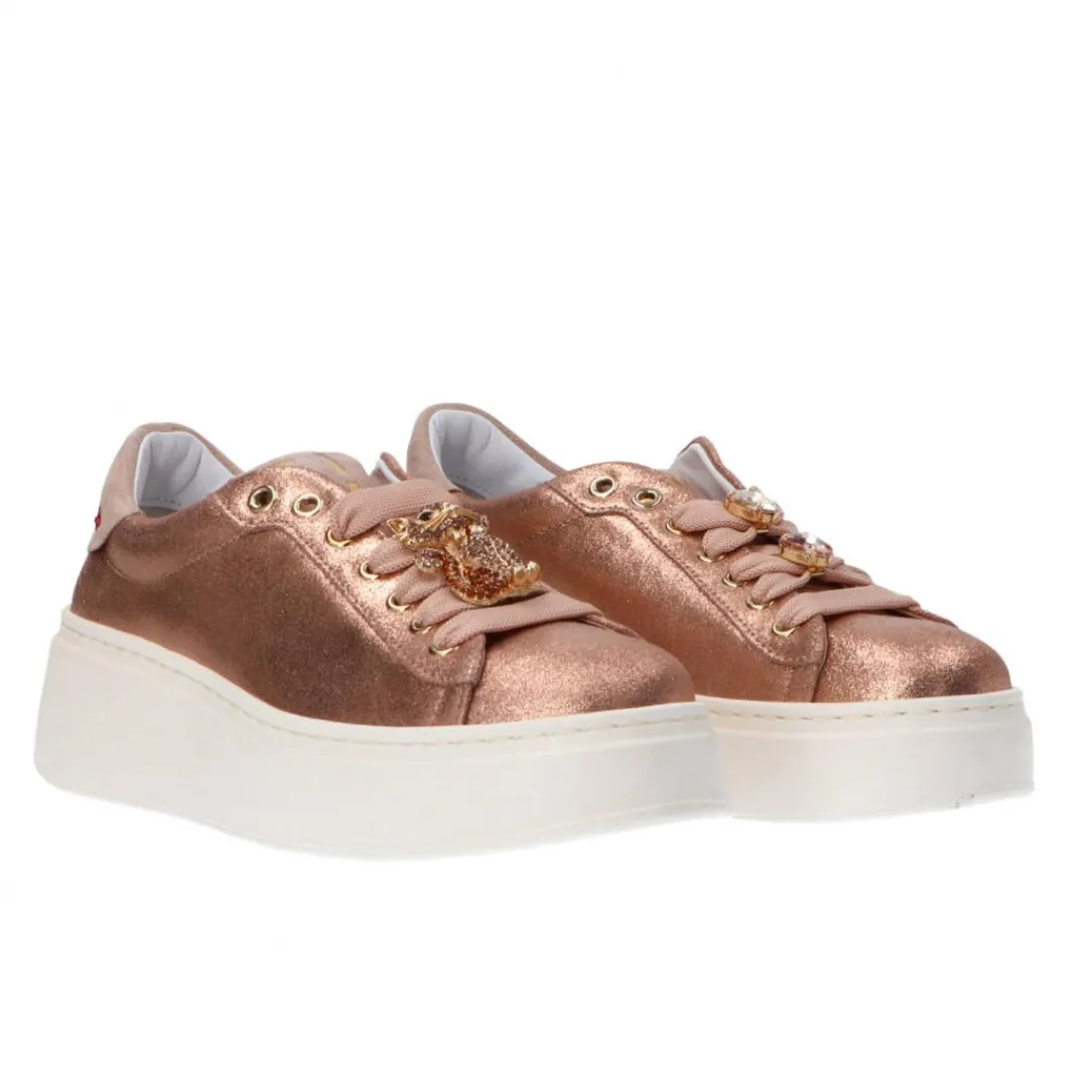 combi_strass_pia_oro_rosa_1.webp Gio Più Donna Sneakers-Combi strass pia Oro rosa gold