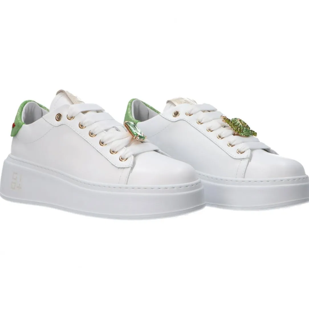 combi_strass_verde_1.webp Gio Più Donna Sneakers-Combi strass Verde