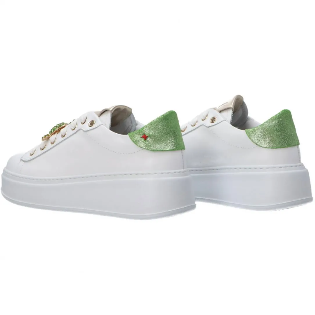 combi_strass_verde_3.webp Gio Più Donna Sneakers-Combi strass Verde