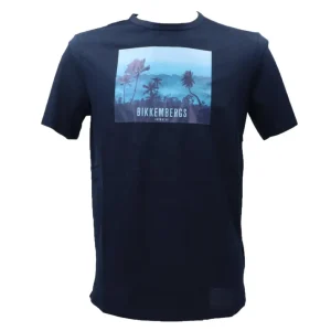 Bikkembergs Uomo T-Shirt-CREW NECK T-SHIRT Azzurro Blu