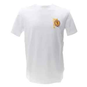 Bikkembergs Uomo T-Shirt-CREW NECK T-SHIRT Bianco Giallo