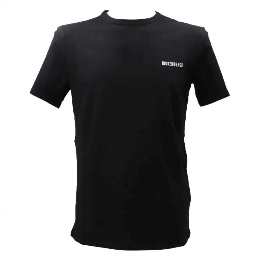 crew_neck_tshirt_nero_bia_0.webp Bikkembergs Uomo T-Shirt-CREW NECK T-SHIRT Nero Bianco