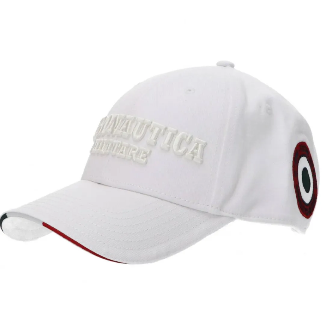 ct_cappellino_bianco_2.webp Aereonautica Militare Uomo Cappellini-1115CT3049 CAPPELLINO Bianco