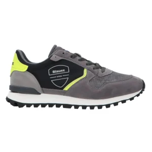 Blauer USA Uomo Sneakers-DIXON01 Grigio giallo fluo