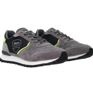 Blauer USA Uomo Sneakers-DIXON01 Grigio giallo fluo