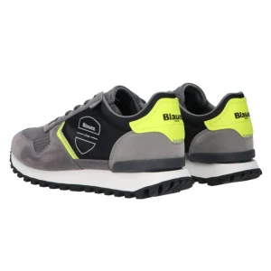 Blauer USA Uomo Sneakers-DIXON01 Grigio giallo fluo