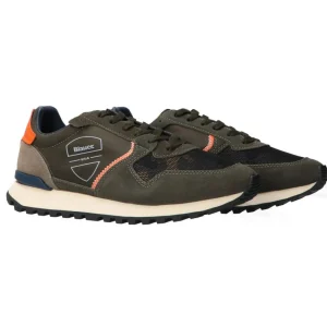 Blauer USA Uomo Sneakers-DIXON01 Verde Scuro