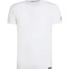 Dsquared2 Uomo T-Shirt-D9M204480 BASIC T-SHIRT Bianco Rosso