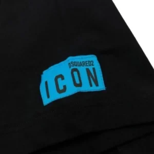 Dsquared2 Uomo T-Shirt-D9M204480 BASIC T-SHIRT Nero Azzurro