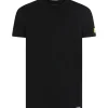 Dsquared2 Uomo T-Shirt-D9M204480 BASIC T-SHIRT Nero Giallo