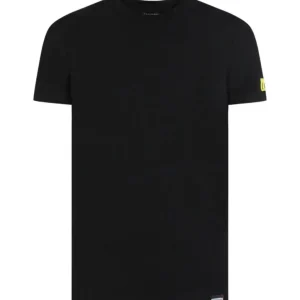 Dsquared2 Uomo T-Shirt-D9M204480 BASIC T-SHIRT Nero Giallo