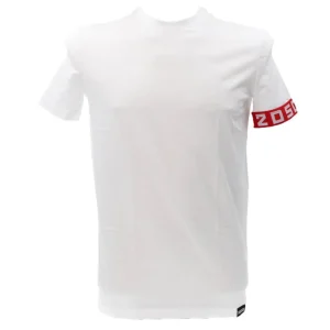 Dsquared2 Uomo T-Shirt-D9M3S5130 ROUND NECK T-SHIRT Bianco Rosso